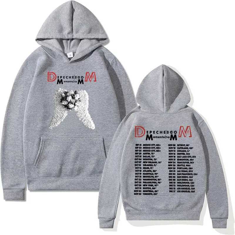 Depeche Cool Mode New Album Memento Mori Tour 2023 Mens Harajuku Hip Hop Gothic Sportswear Casual Flce Hoodie X241216