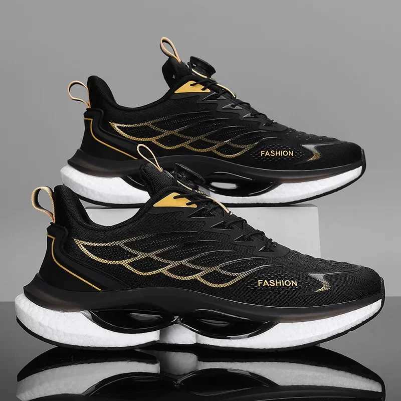 Men Rotary Buckle Running Shoes Women Reflective Outdoor Jogging Sneakers INS Chunky Sports Zapatillas Anti-Slip Unisex FootwearC241216