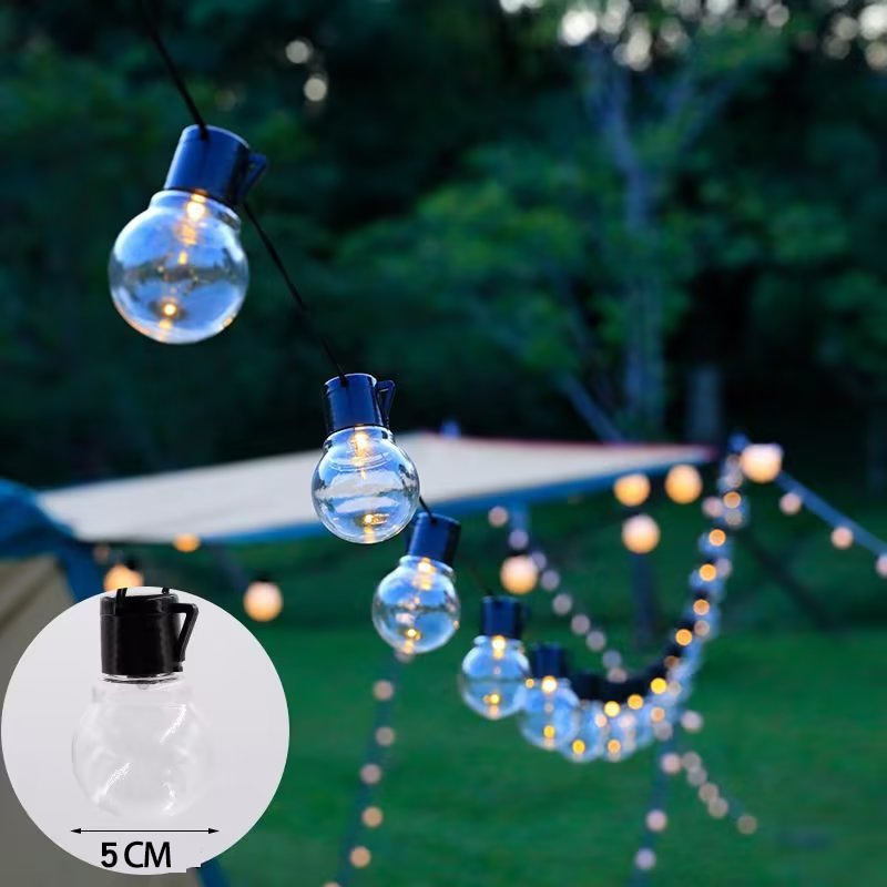 Waterproof LED Round Ball String Lights for Outdoor Camping and Wedding Decoration