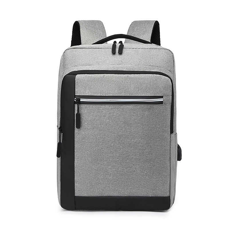 Business Computer Bag Large Capacity Travel Bag Simple Design Mens High School Student Backpack Usb Rechargeable Casual Backpack 240920