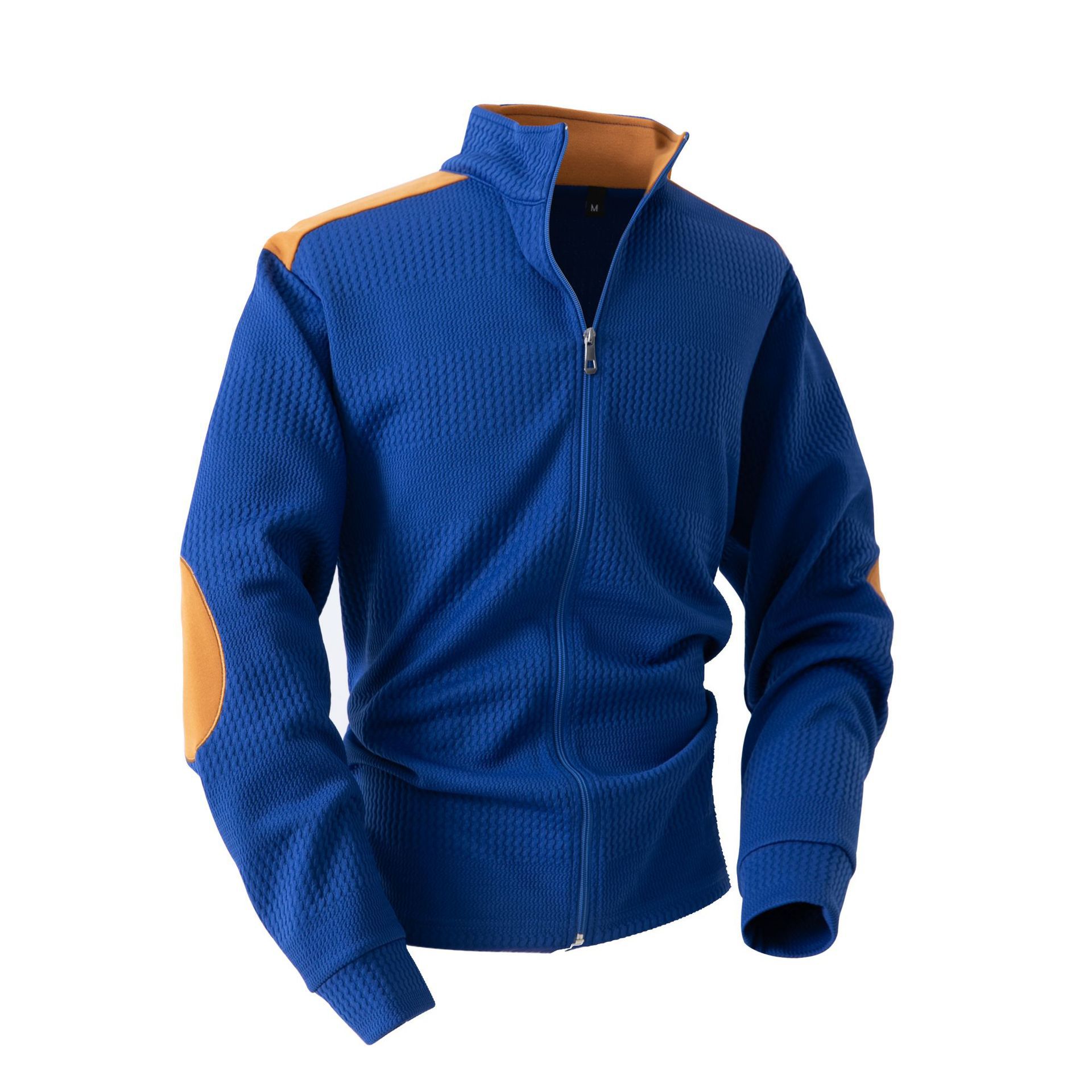 M12152 Autumn and Winter Men's Jacket Jacquard Embroidery Casual Zipper Long Sleeve