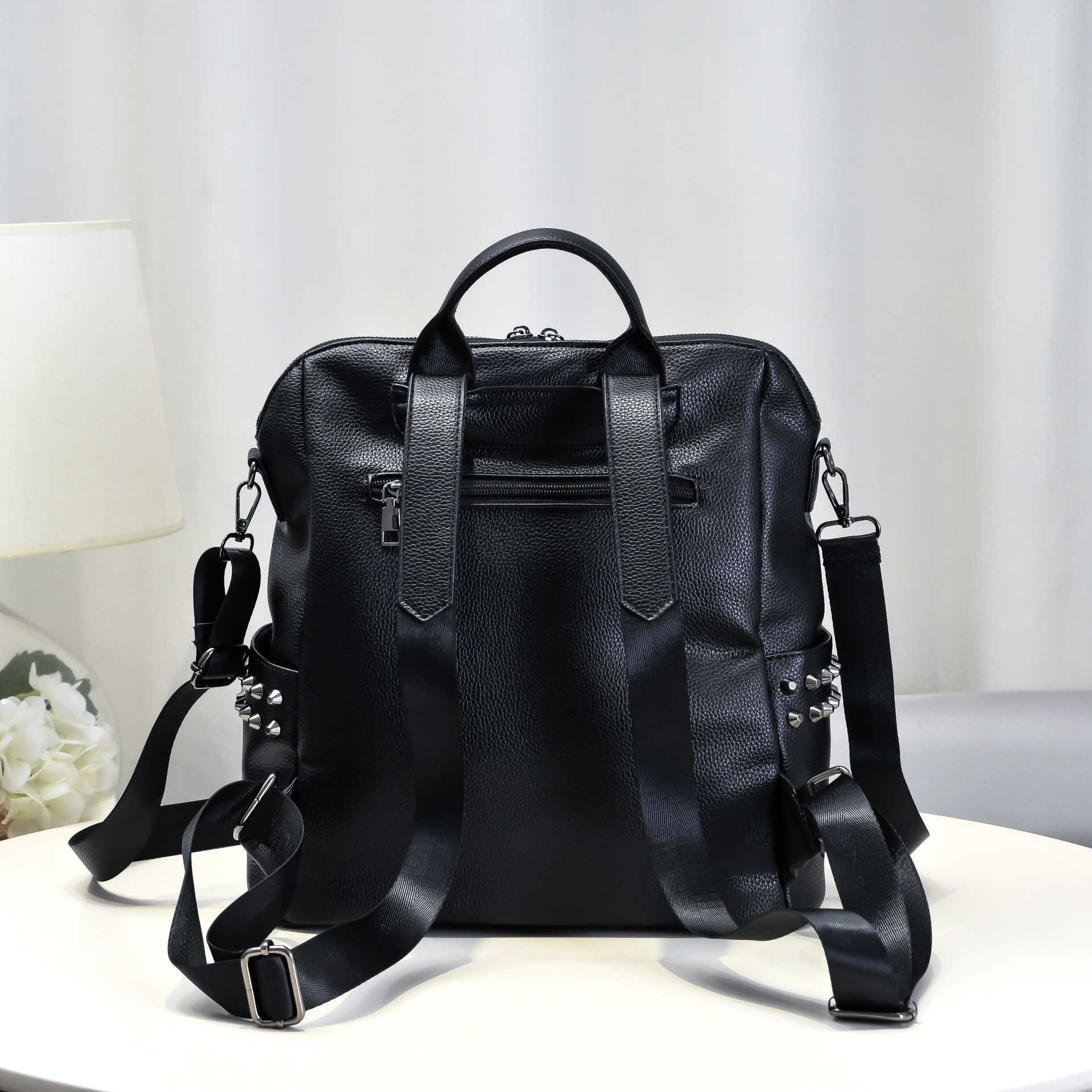 Spring Autumn Versatile Skull Head Student Backpack Leisure Large Capacity Travel Bag Women's Lightweight Double Backpack 241215