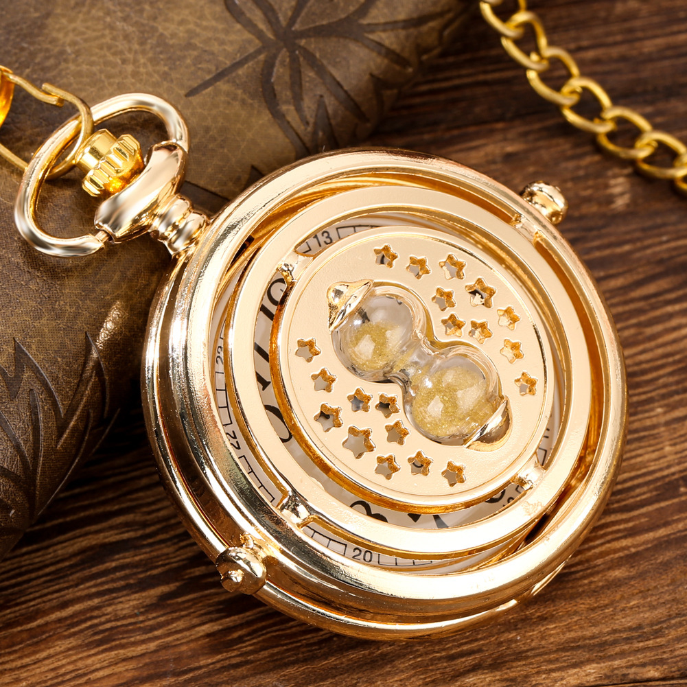Large pocket watch skeleton funnel chronograph vintage quartz pocket watch thickness 15mm non-waterproof zinc alloy round 012