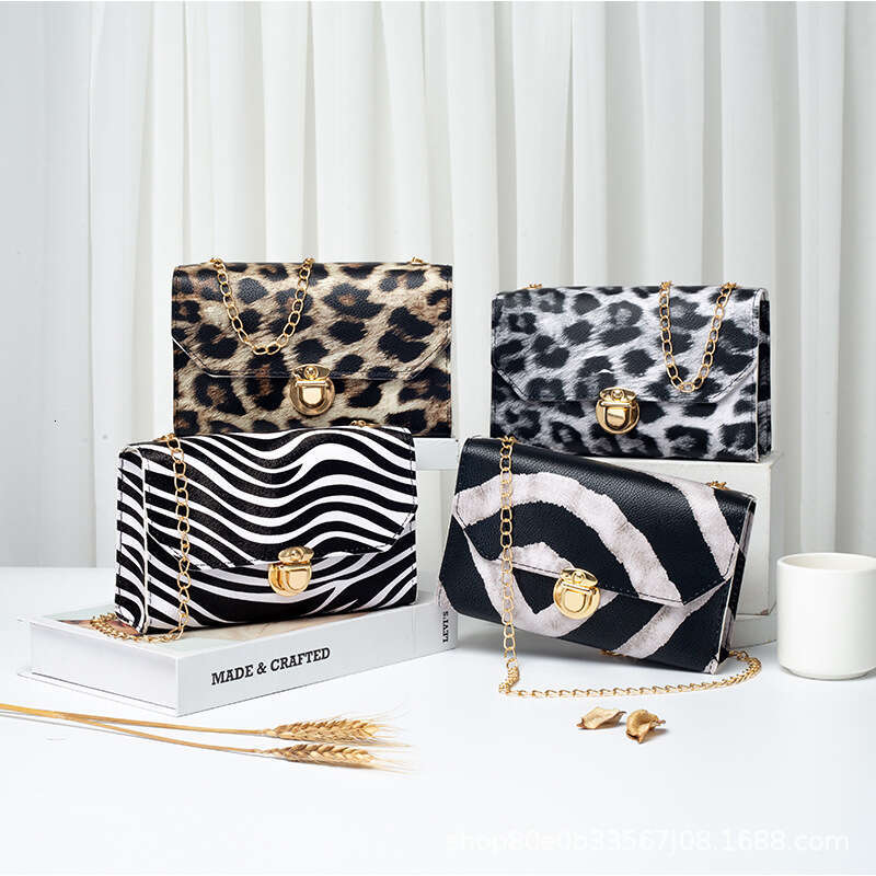 Leopard Pattern Small Square New Women's Manufacturer Wholesale Korean Version Single Shoulder Crossbody Mobile Phone Bag