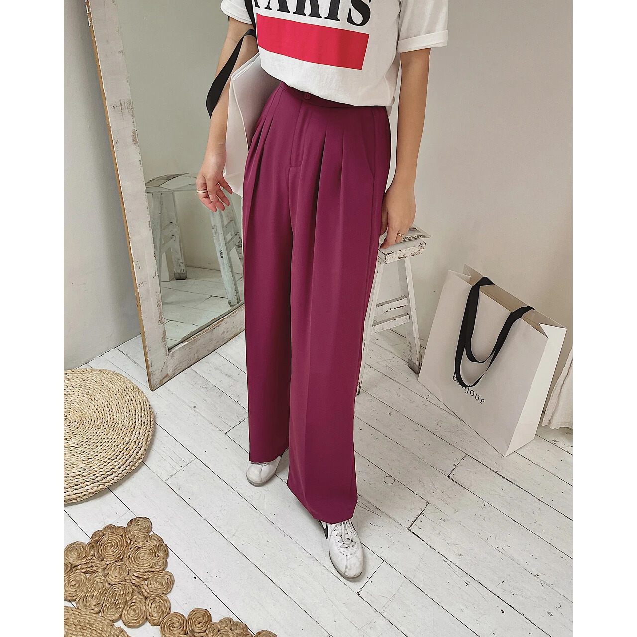 Y2k Womens Pants Cargo Trouser Set City Jeans Korean High Waist Wide Leg Street Clothing Oem Pink 241214