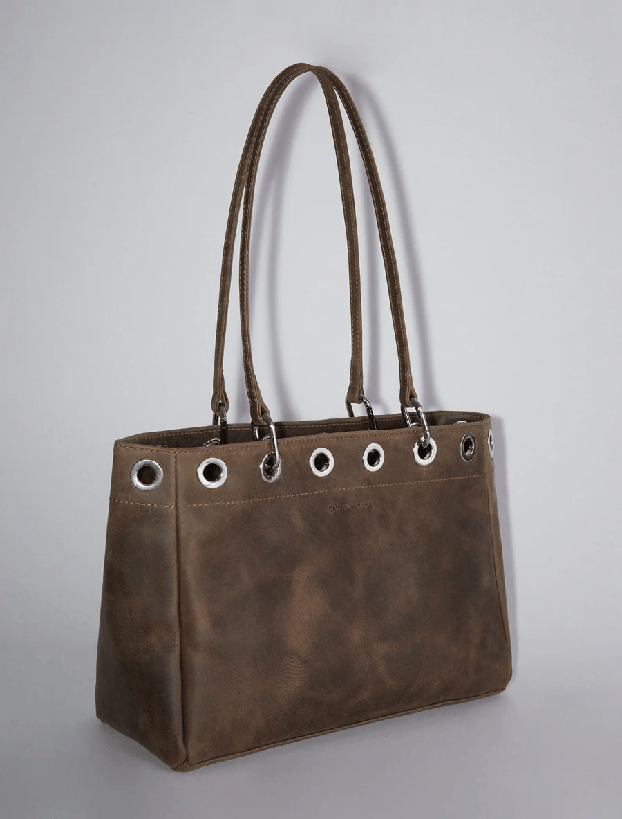 Cracked Leather hot Tote Bag: Paloma Wool Spanish Style Shoulder Crossbody for Women - Practical Commuter Bag