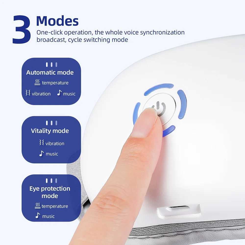 3D Vibration Eye Massager Heating Airbag Kneading Relax Massager Relieve Eye Fatigue Relaxes Eye Muscles Eye Care ToolsXJ250224