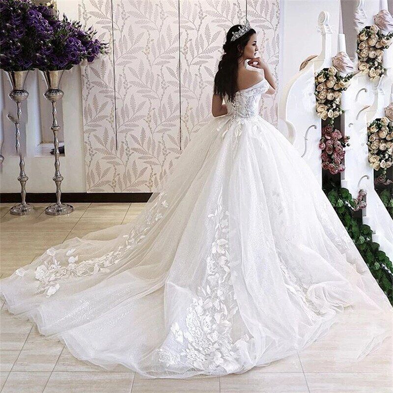 Arabic Aso Ebi Mermaid Bridal Gowns Luxurious Scoop Neck Illusion Wedding Dresses Long Sleeves Lace Appliques Peplum Ruched Vestidos De Novia 02