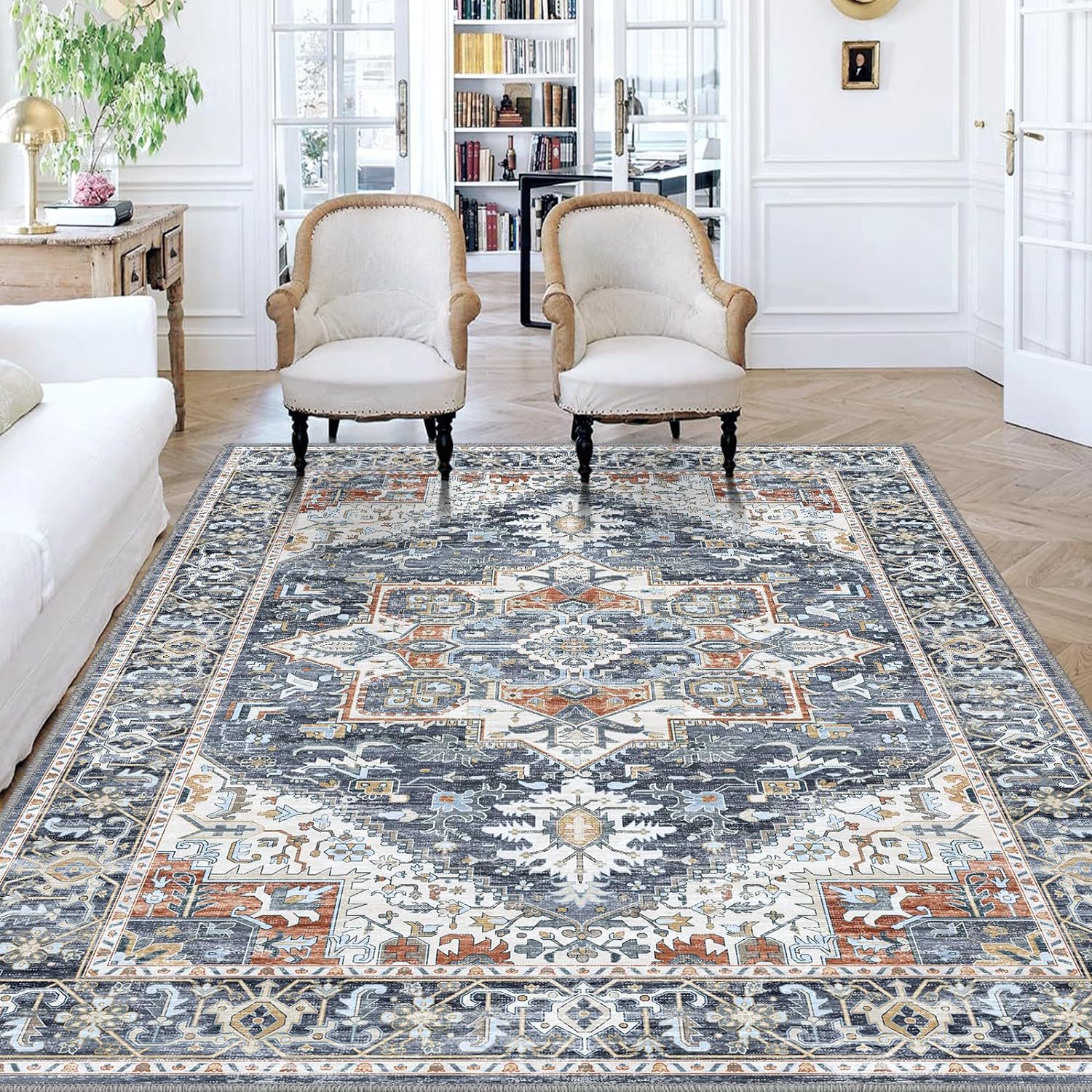 American Persian living room with carpet, home balcony, dressing room, floor mat, hotel, homestay decoration, non slip foot mat