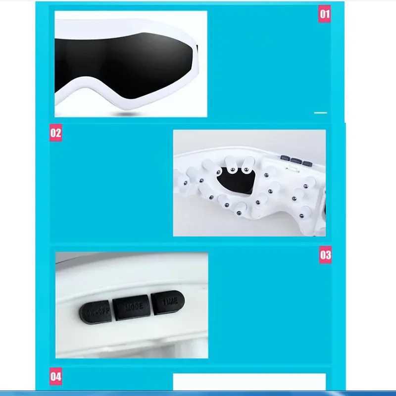 Eye Massager Eyes Fatigue Relief Smart Airbag Vibration Hot Compress Massage Bluetooth Music Relax Sleep Improve Dark CirclesXJ250224