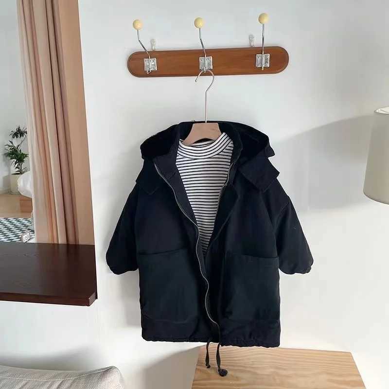 New Boy Jackets Fleece Thickness Kids Coats Fashion Children Outerwear Winter AutumnXJ241214