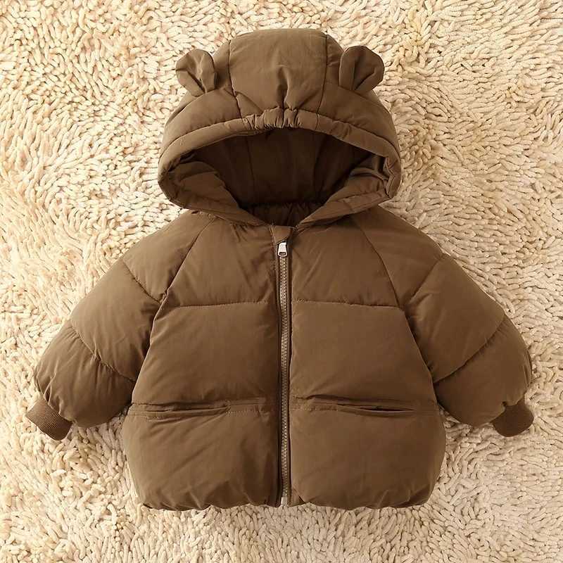 Boys Padded Down Jackets Girls Thick Warm Coats Children Hooded Outerwear Children Clothing Baby Fashion Kids Zipper ParkaXJ241214