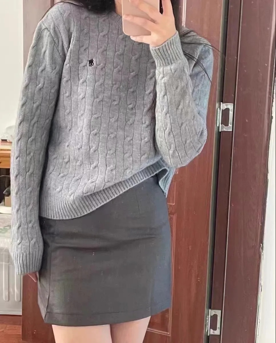 Cashmere sweater Womens sweater Designer brand classic embroidery War Horse neck sweater Outdoor casual sports fashion retro pullover sweater