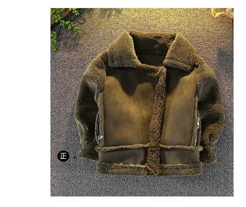 2021 Boys Girls Fake Fur Coats Thickening Cashmere Warm Kids Winter Jackets Overcoats Children Clothes OutfitsXJ241214