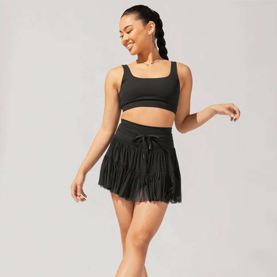 European American Women's Half Safety Pants, Anti Glare, Spring And Summer New Styles, High Waisted Lace Up Pleated Short Skirt, Spicy Girl