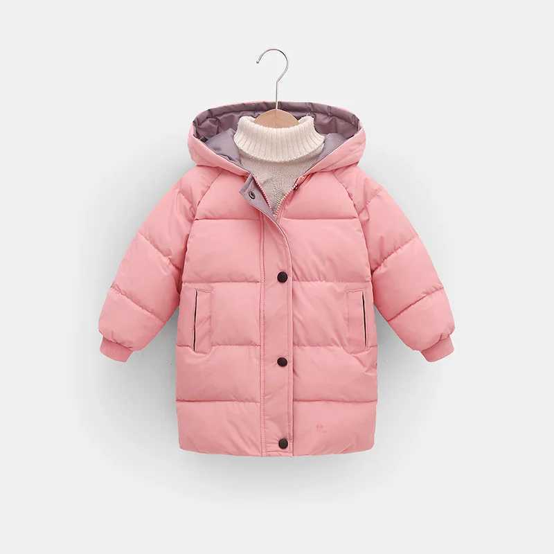 Children Down Jacket Long Outerwear Winter Clothes Boys Girls Cotton-Padded Parka Coats Children Thick Warm Cotton Jackets 3-10YXJ241214