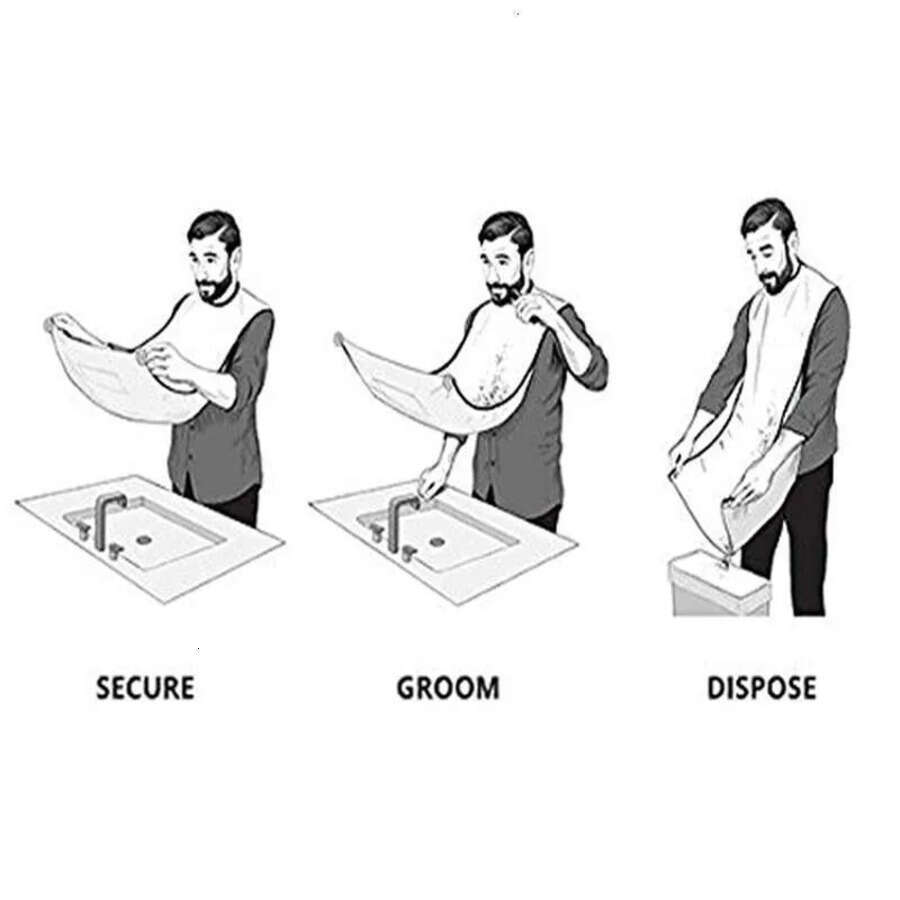 Male Shaving Beard Catcher Cape Care Bib Face Shaved Hair Adult Bibs Shaver Cleaning Hairdresser Gift For Man Clean Apron