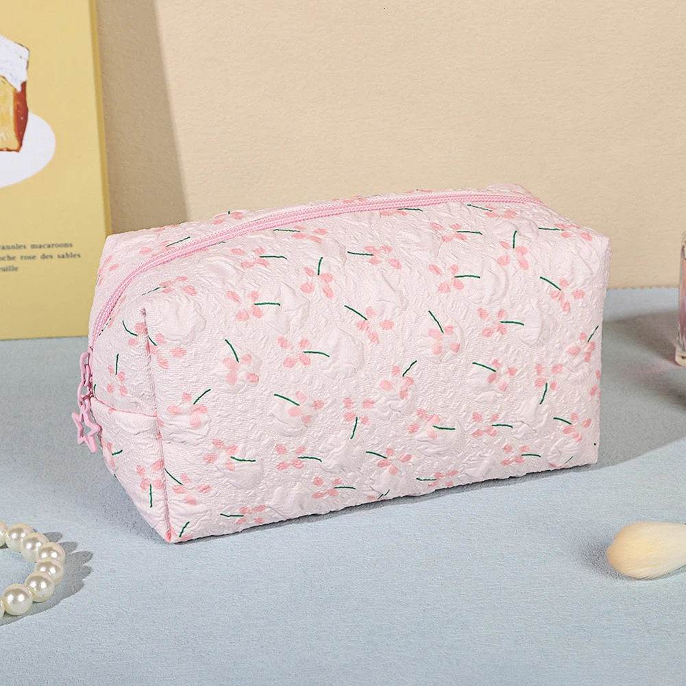 3pcs Flower Makeup Bag Travel Makeup Bag Large Capacity Organizer Soft Makeup Bag 241223