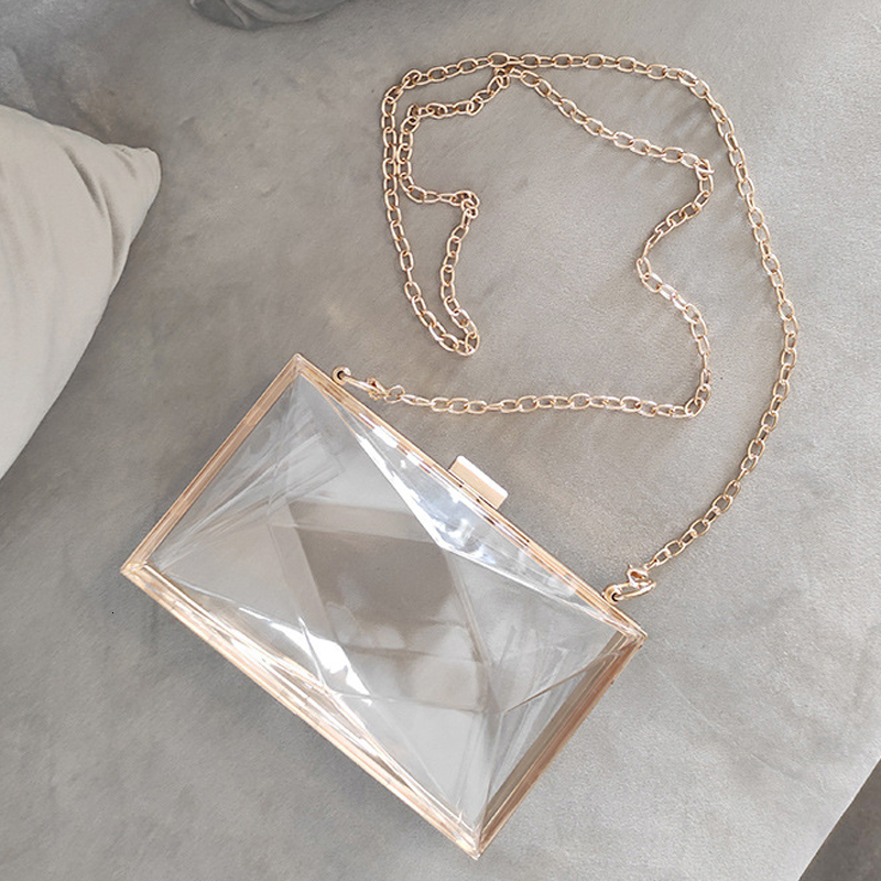 Transparent Bag for Women Dia Clutch Jelly Acrylic Clear Purses and Handbag Shoulder Crossbody Bags New Fashion Female bag