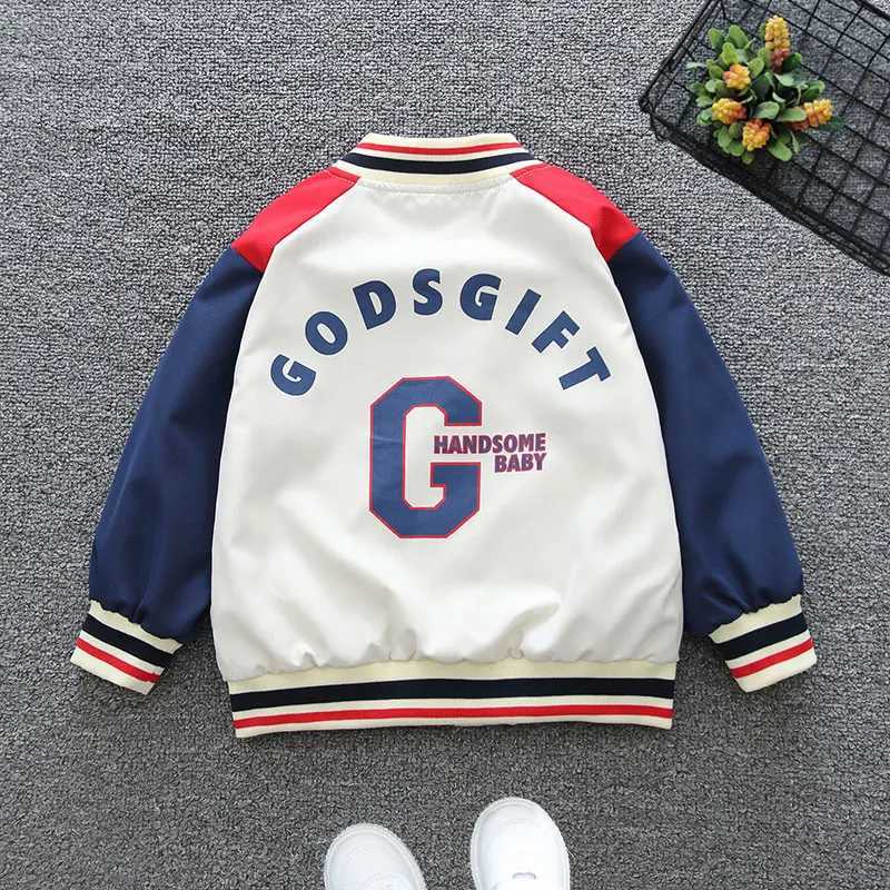 Spring and Autumn Boys and Girls Baseball Suit Long sleeved Zipper Fashion Letter G Windproof Coat Top Childrens JacketXJ241214