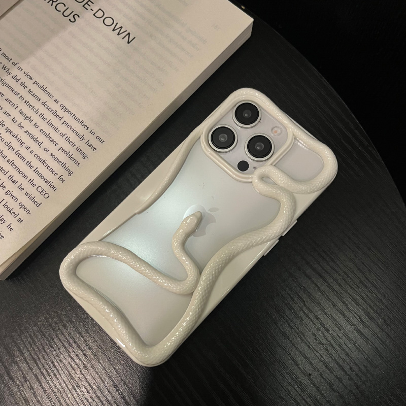 Designer hollow snake iPhone16promax mobile phone case high-end 15pro new year model 14 men and women couple model 13pro soft shell anti-fall minimalist 12 minimalist