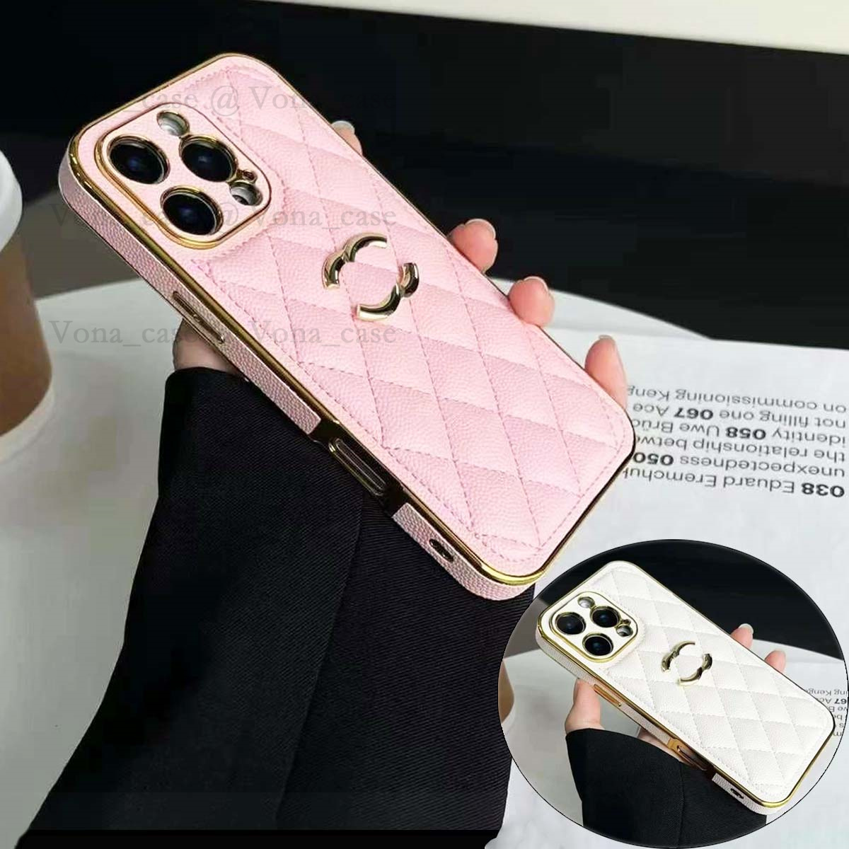 Luxury Phone Case for iPhone 16 Pro Max, 15 Plus 14 13 12 Pro 11 Designer iPhone Case Slim Shockproof Women Men Anti-Dropping Electroplating Precise Hole Leather Cover