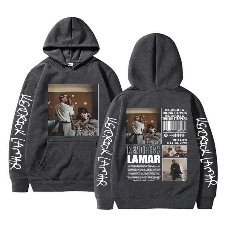 Kendrick Lamars graphic hoodie albums Mr. Moral and Big Stepers feature printed sweatshirts for mens pop hip-hop loose hoodies X241216