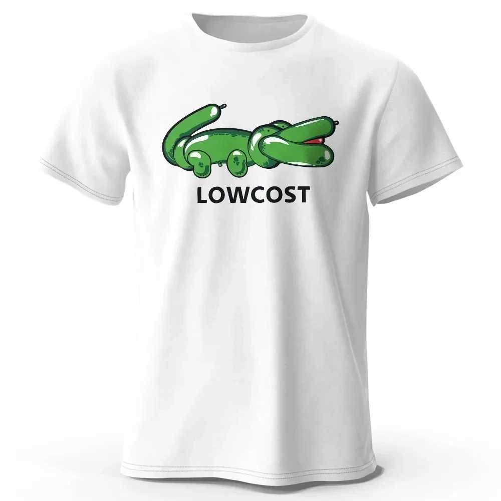 Green Crocodile Print T-shirt Lowcost Crocodile Funny Graphic Mens Short Sleeve Oversized Tee Shirt Men Woman Clothing Summer W241216