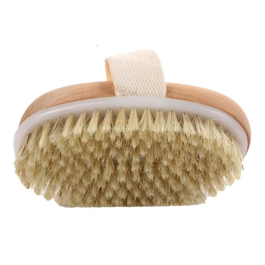 100Pcs Dry Skin Body Face Soft Natural Bristle Brush Wooden Bath Shower Brushes SPA Without Handle Cleansing