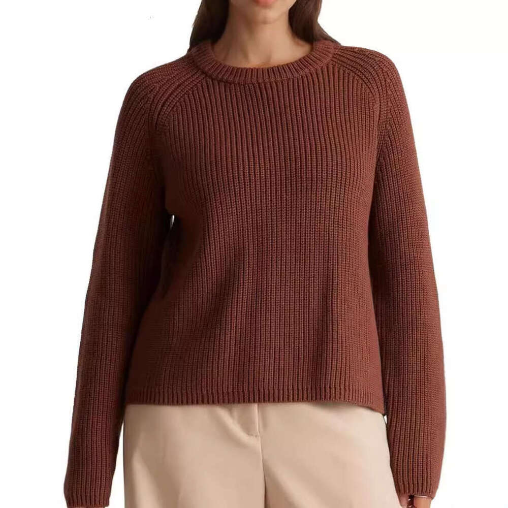 Autumn Winter New European And American Style Hem High Slit Round Neck Long Sleeved Pullover Clothes For Women In Autumn