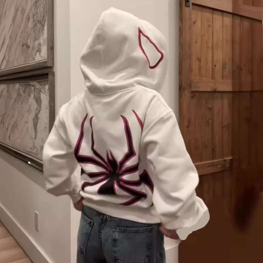 Dark Sports Casual Men and Women Gothic Couple Harajuku Large Size Spider Hoodie Sweatshirt