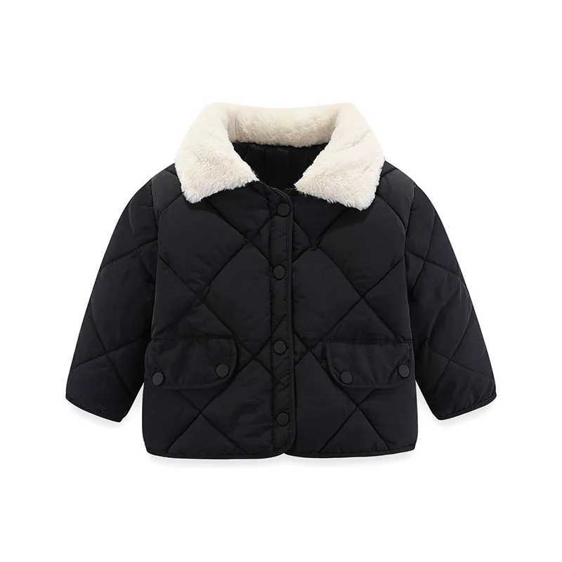 Lightweight Down Jackets Lapel Collar Cotton Clothes Autumn Winter Warm Casual Outerwear Kid Boys Girls Baby Coat Christmas GiftXJ241214