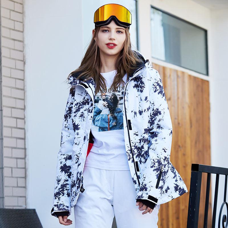 Women's Snow Wear 10K Waterproof Ski Suit Set Snowboard Clothing Outdoor Costumes Winter Ice Jackets + Strap Pants For Girls