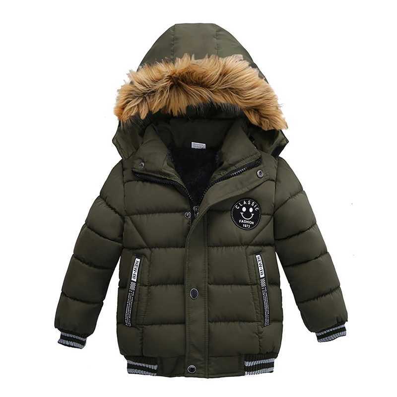 2023 Winter Boys Jacket For Children Coats Kids Warm Hooded Outwear Thick Fleece Coat For Baby Boy Clothes Costume 2 3 4 5 6 YXJ241214