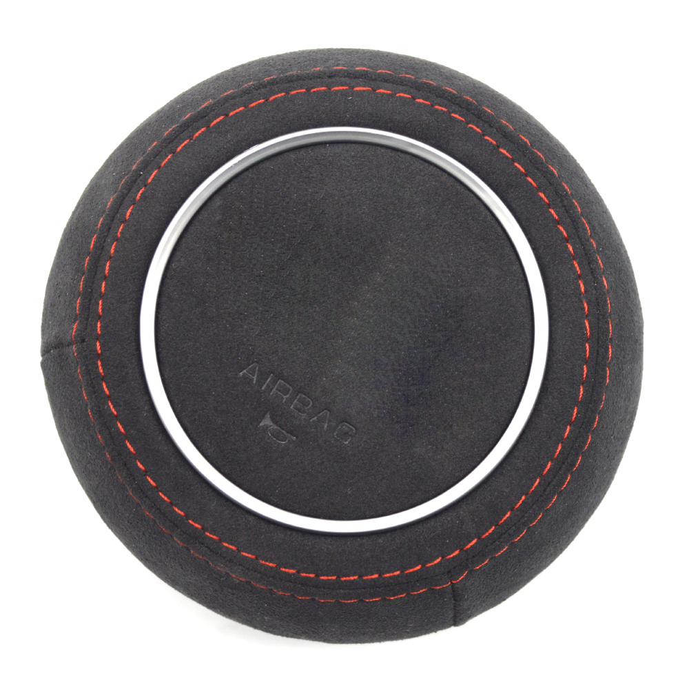 For Audi A4 B9 white black red Alcantara Steering wheel decorative cover Matte