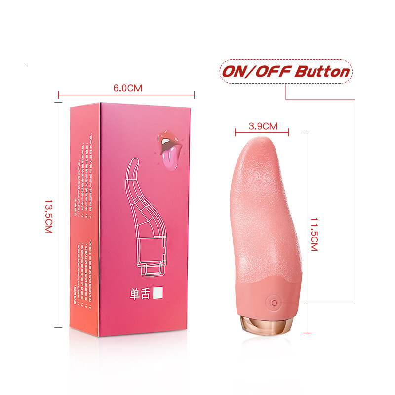 Soft Realistic Tongue Shaped Vibrators for Female Sex Toys