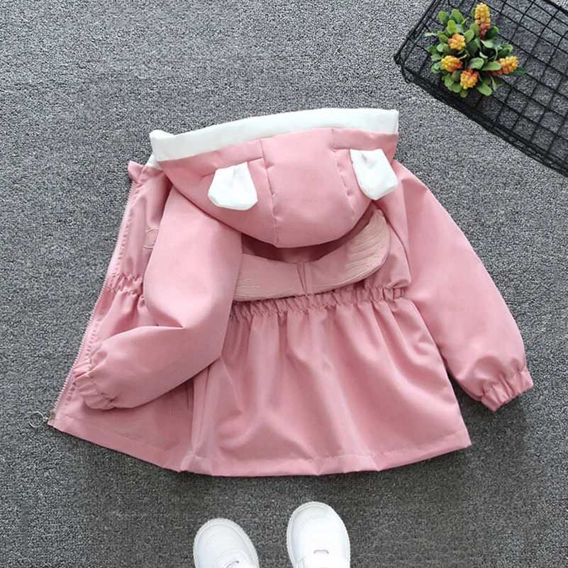 Spring and Autumn 2024 Girls and Childrens Leisure Solid Color Wings Long sleeved Hooded Coat Zipper Shirt Childrens ClothingXJ241214
