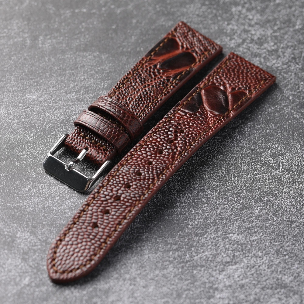 Premium In Pelle Vera Vera In Pelle Di Struzzo Fatta A Mano 18 19 20 21 22Mm Ma…