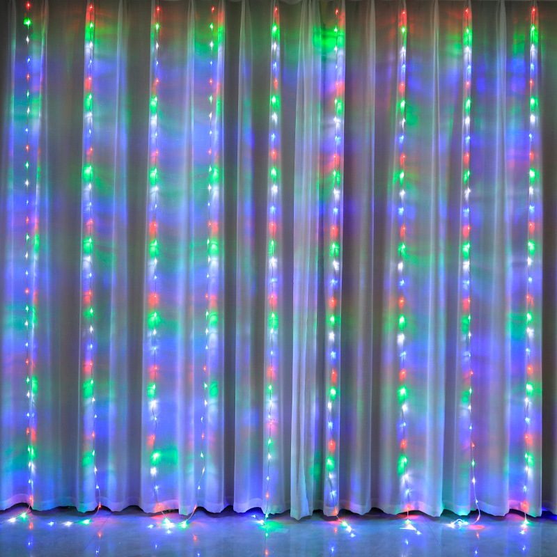 Colorful Multifunctional LED Waterfall Fountain with Illuminated Fairy Lights - Ideal for Outdoor Parties & Events