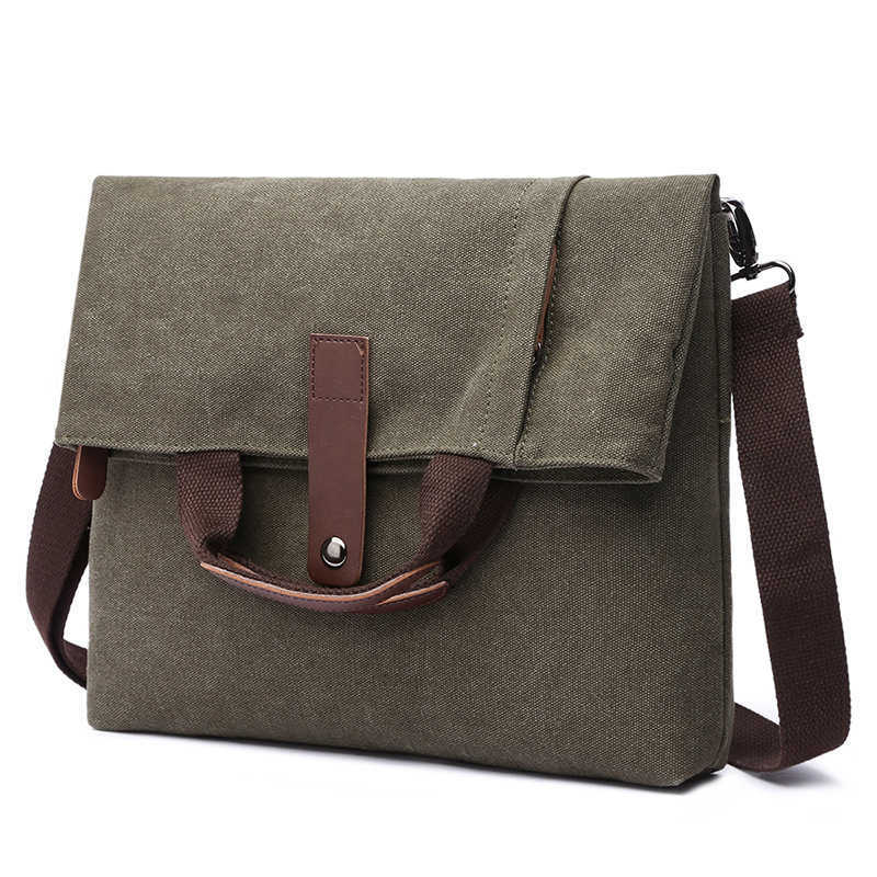 men's messenger bag leisure shoulder bag men's fashion anti-theft canvas diagonal bag solid color shoulder bag 241215