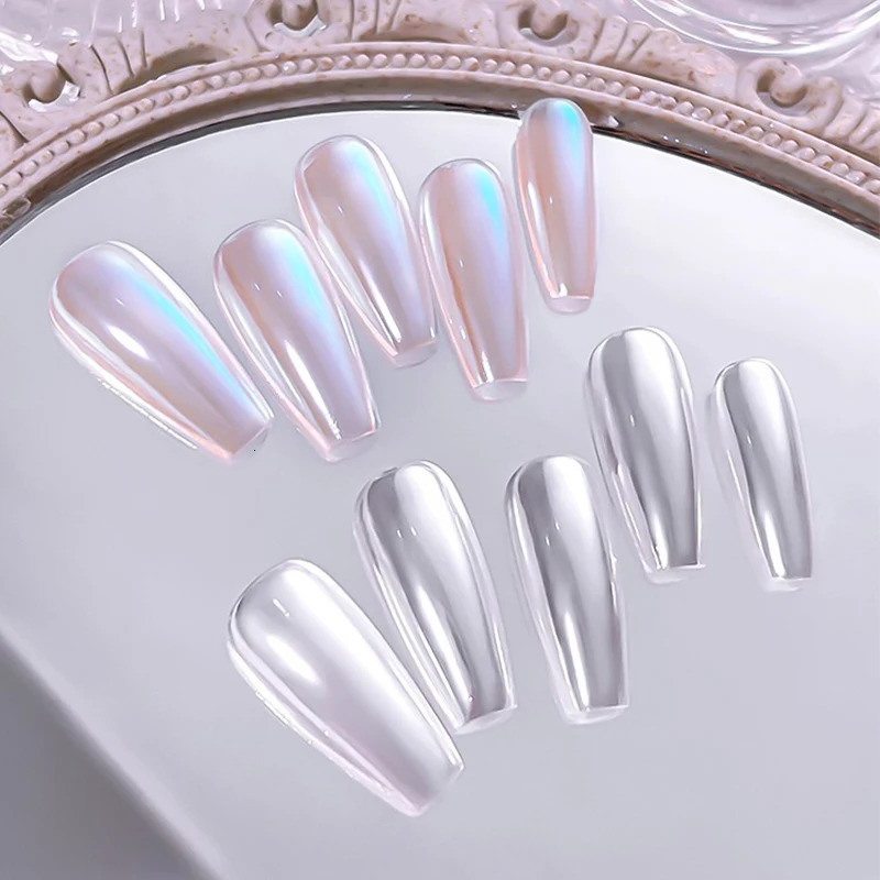 1 bottle of Moonlight Mirror Nail Sparkling Powder Paint Aurora White Chromium Dust Decoration Accessories 241213