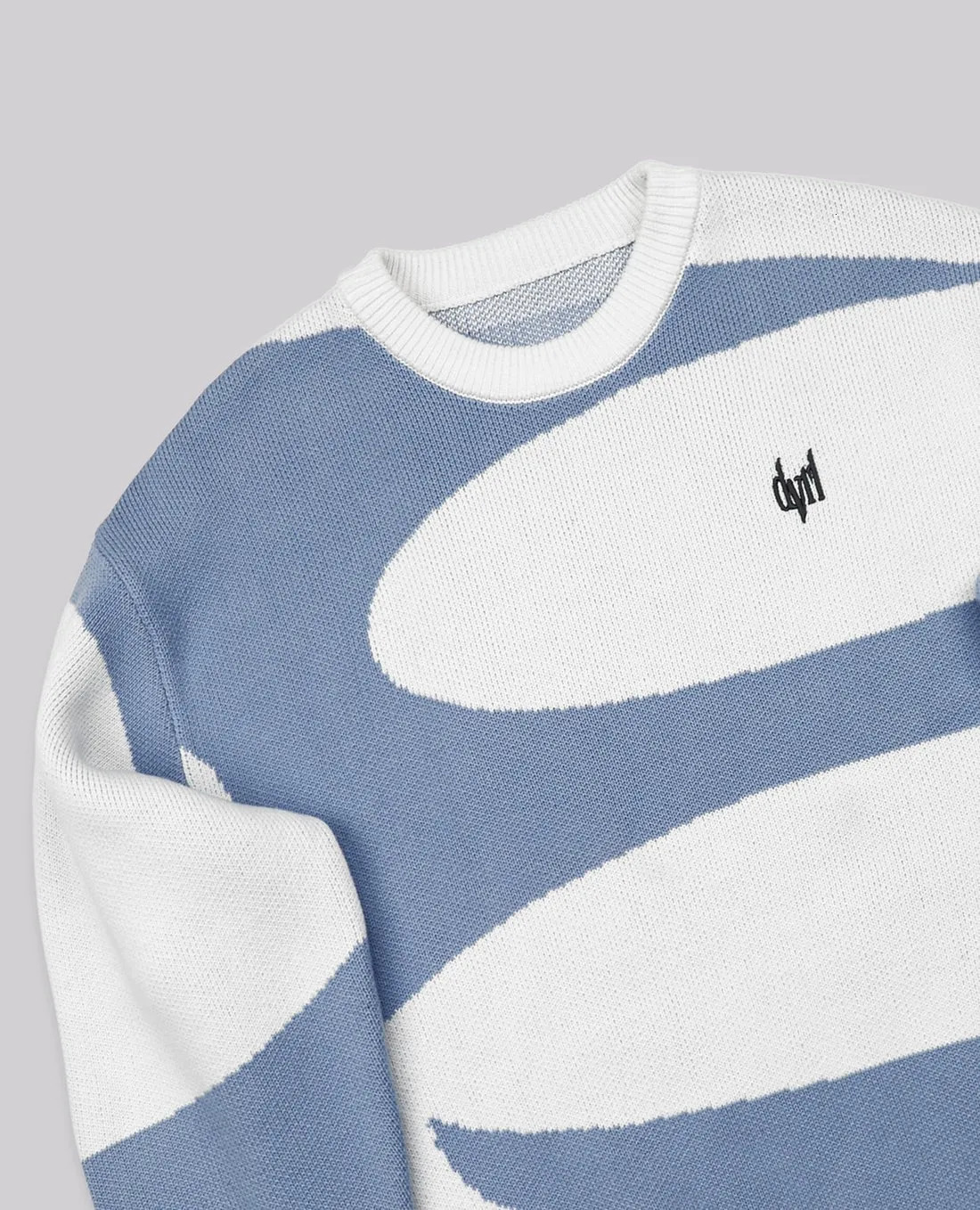 Autumn Winter Irregular Letter Pattern Pullover Sweater Y2k Loose Casual Round Neck Knitted Sweaters Trendy Men Clothing 241216