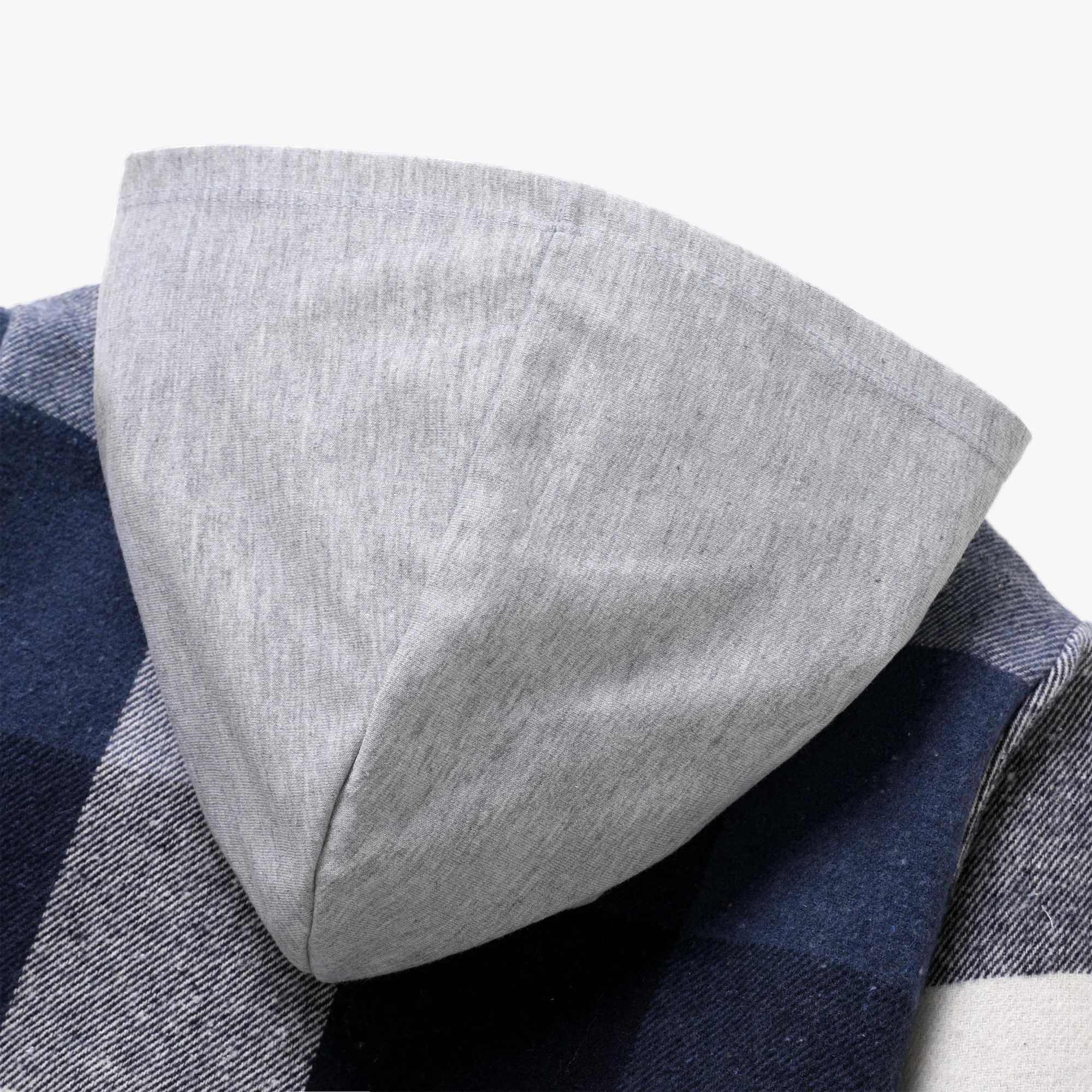 Kid Boy Casual Plaid Pattern Hooded Jacket Soft and Comfortable Perfect for Outings and Daily Wear Basic SleXJ241214