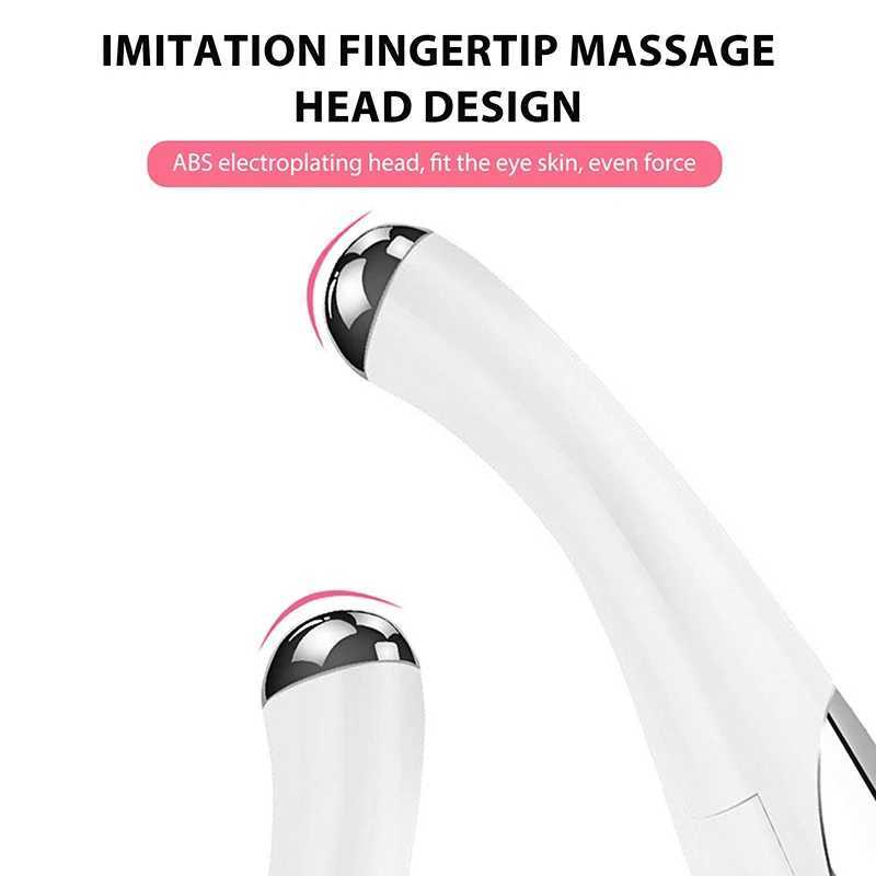 Electric Eye Massager Vibration Wrinkle Anti-Ageing Eye Massage Dark Circle Removal Beauty Face Eye Care Pen Pink and WhiteXJ250224
