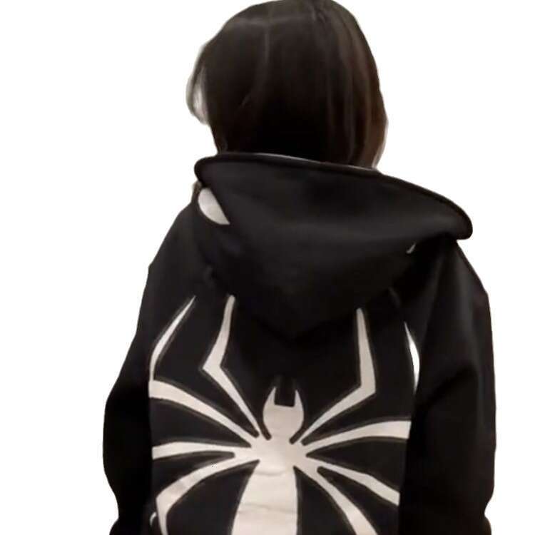 Dark Sports Casual Men and Women Gothic Couple Harajuku Large Size Spider Hoodie Sweatshirt