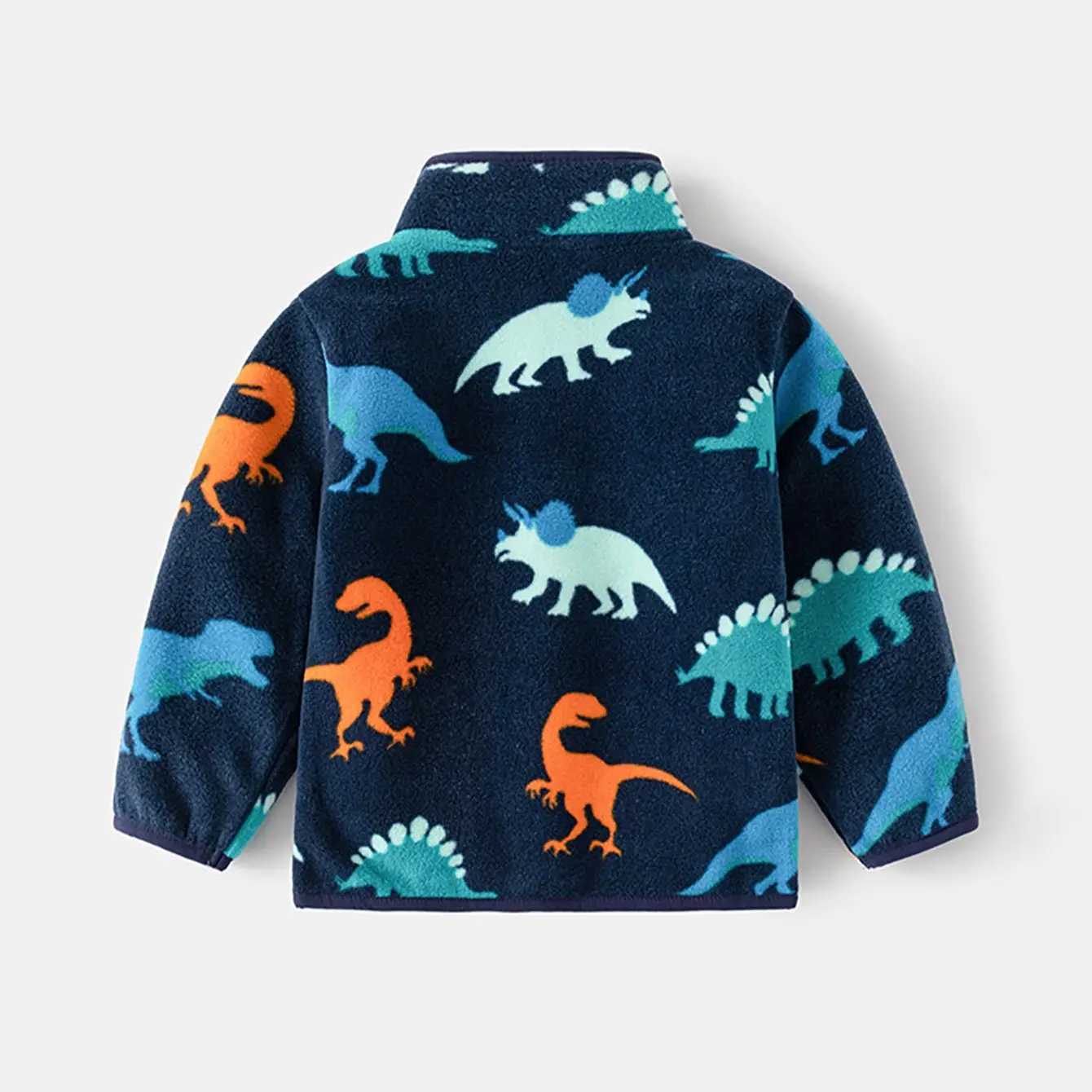 Boys Padded Jacket Outside Dinosaur Toddler Zipper Standing Collar JacketXJ241214