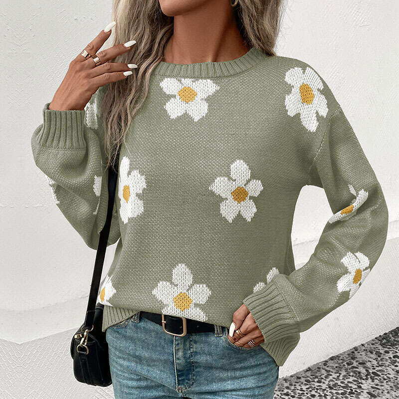 Foreign Trade Wer Knitted Sweater Winter New Style European And American Fashion Clothes Autumn Women's Pullover