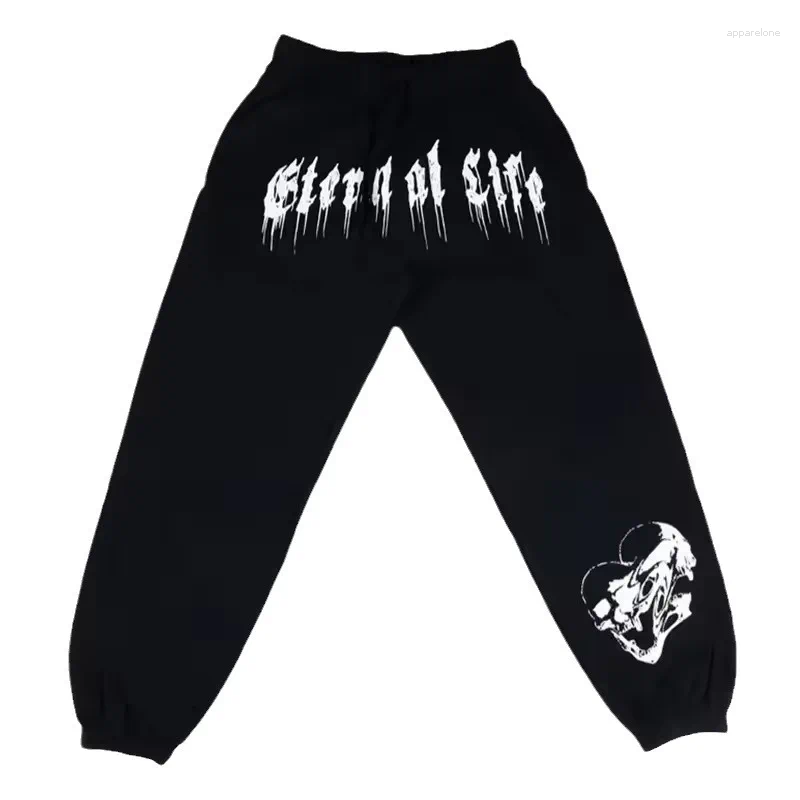 Mens Pants Graphic Print Men Drawstring Sweatpants Hiphop Women Winter Fashion Streetwear Clothing