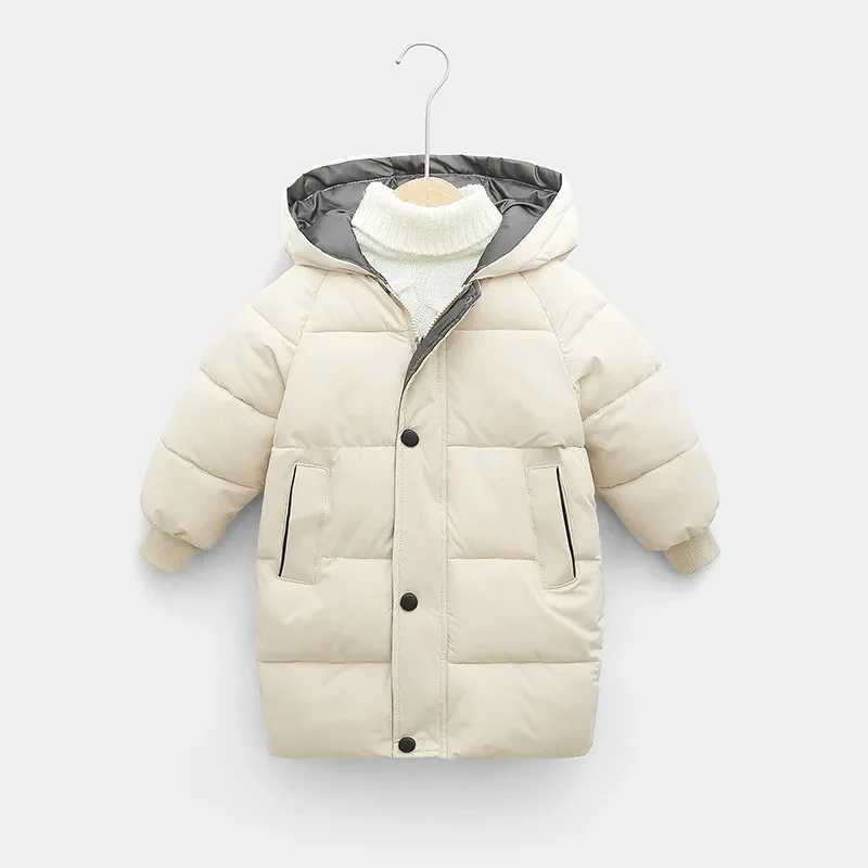 Children Down Jacket Long Outerwear Winter Clothes Boys Girls Cotton-Padded Parka Coats Children Thick Warm Cotton Jackets 3-10YXJ241214