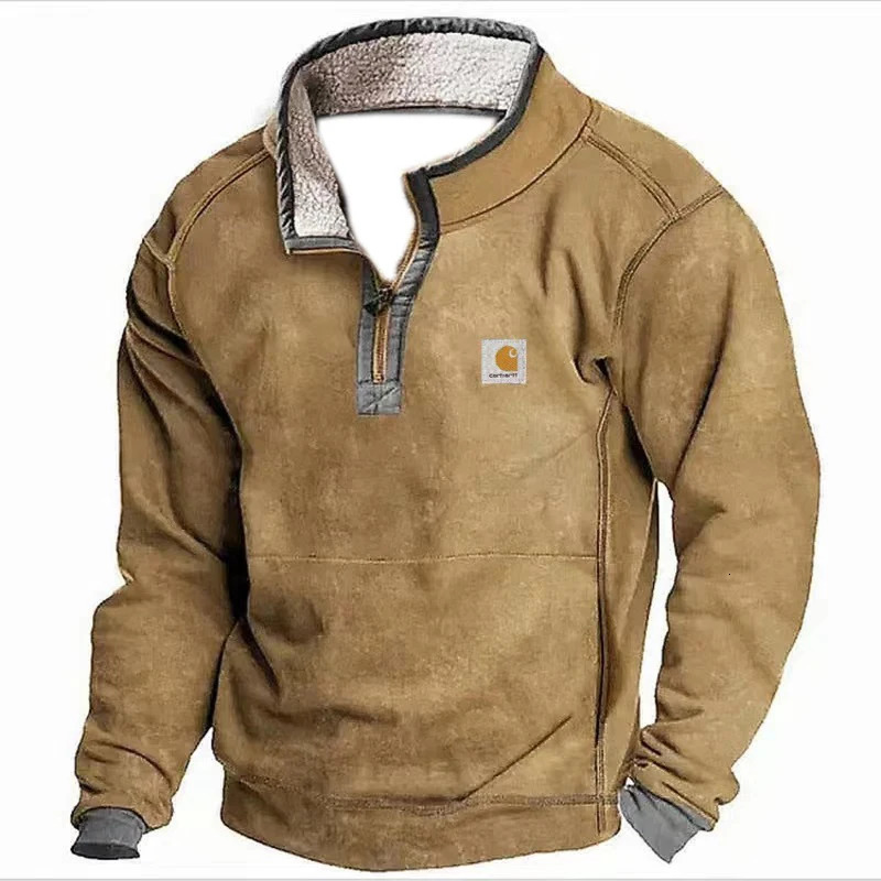 Spring and Autumn Retro Super Large Sports Shirt Mens Hoodie Casual Loose Long Sleeve Zipper Frame Ethnic Pattern Printed T-shirt Top 241210